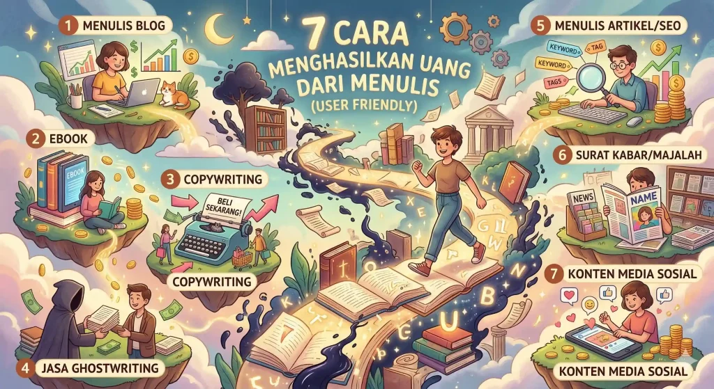 7 cara menulis dapat cuan